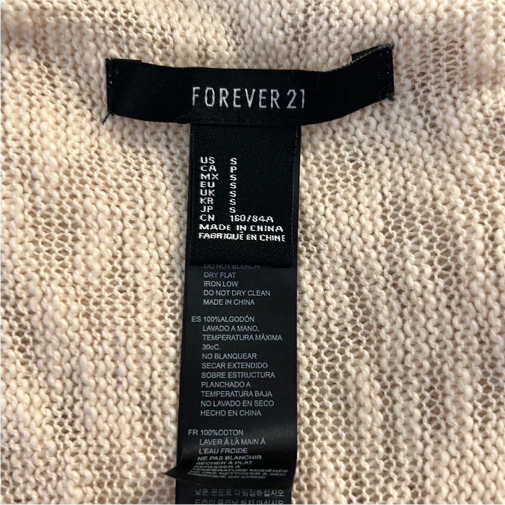 Forever 21 Orange and Cream Striped Cardigan - Picture 7 of 8